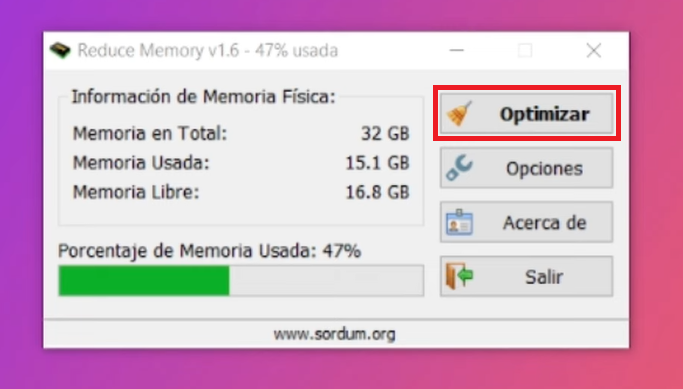 Optimizar la memoria RAM 