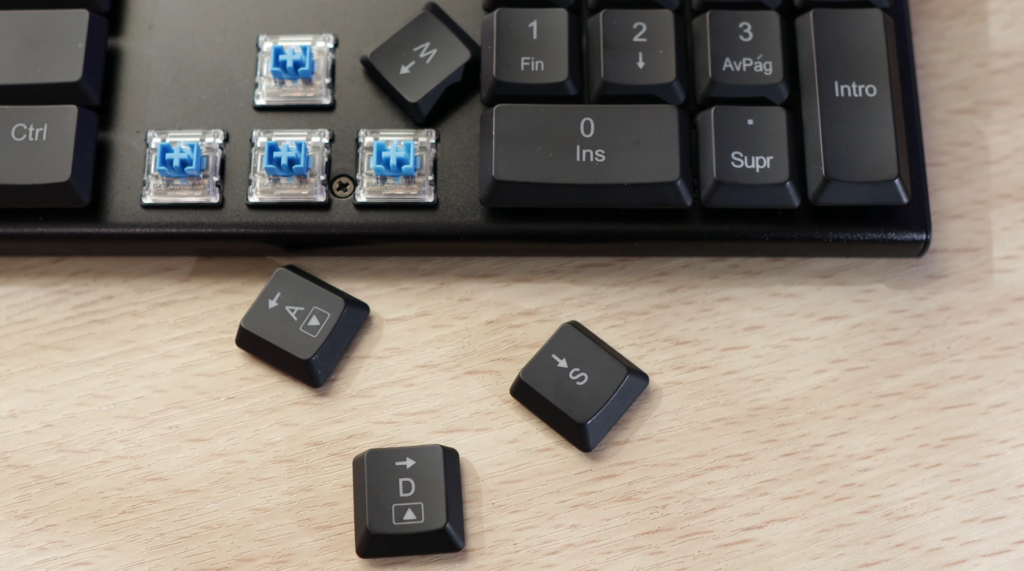 Teclas y keycaps del teclado 