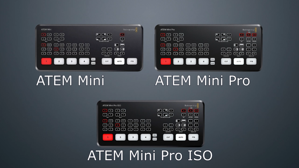 Es importante mencionar que existen tres versiones del ATEM Mini