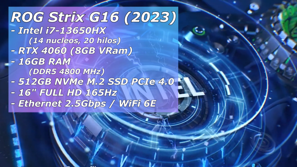 Especificaciones Técnicas Impresionantes del Rog Strix G16