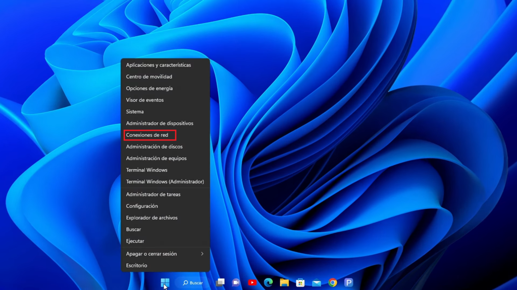 “Conexiones de Red”.