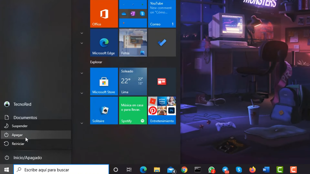 Activando el Modo Hibernación en Windows 10