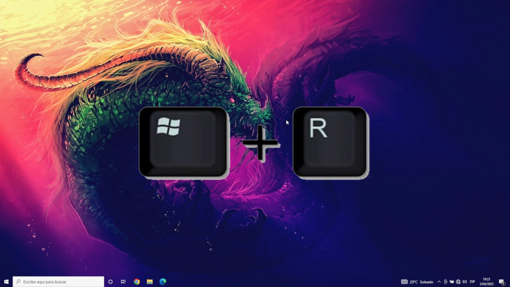 Presiona las teclas Windows + R 