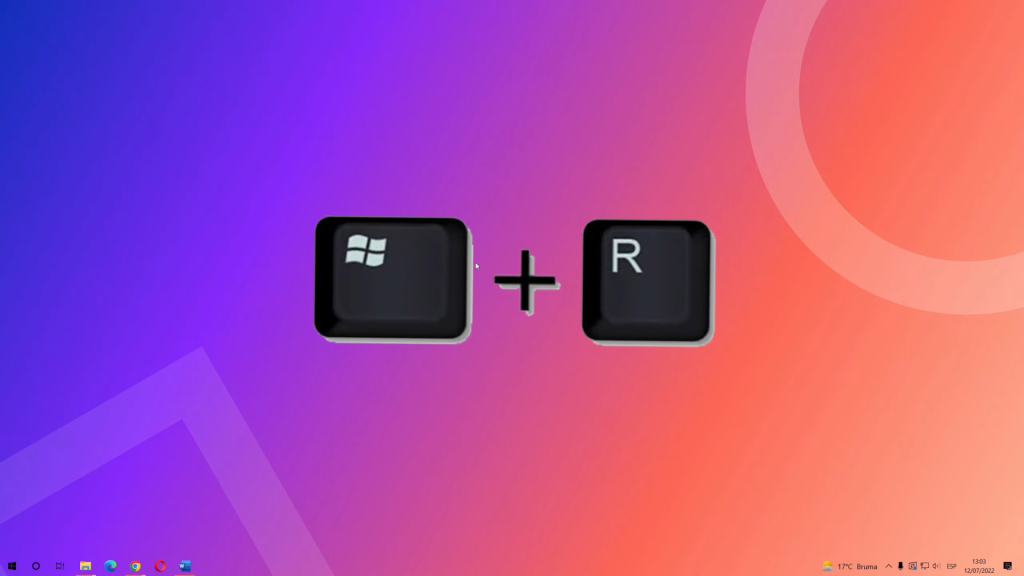 Presionamos “Windows + R”