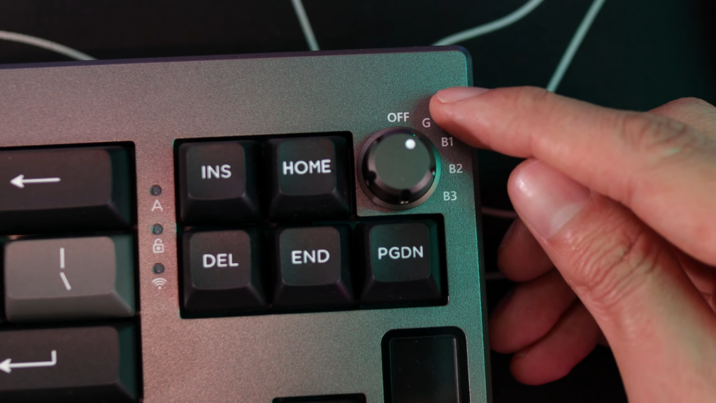 mover la perilla de nuestro teclado a la opción “G”.