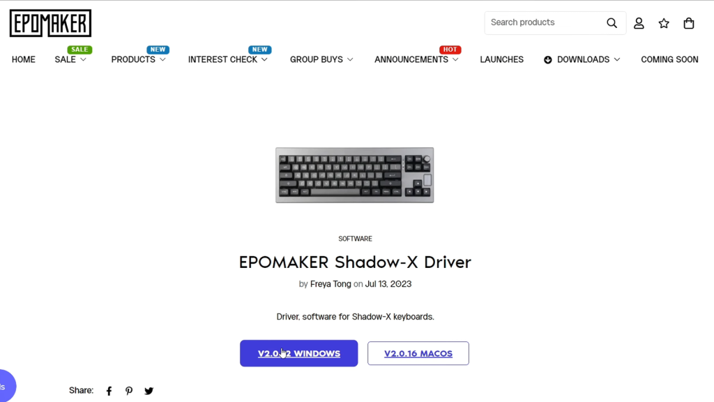 Para aprovechar al máximo las capacidades del Shadow X, el software proporcionado por Epomaker es indispensable. 