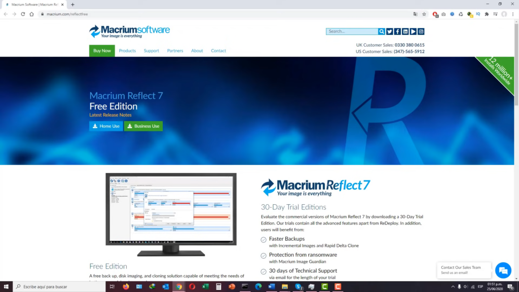 Descarga e instala Macrium Reflect.