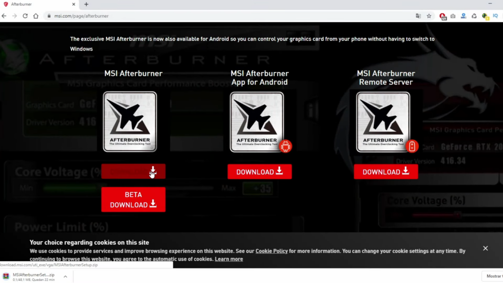 descargar MSI Afterburner