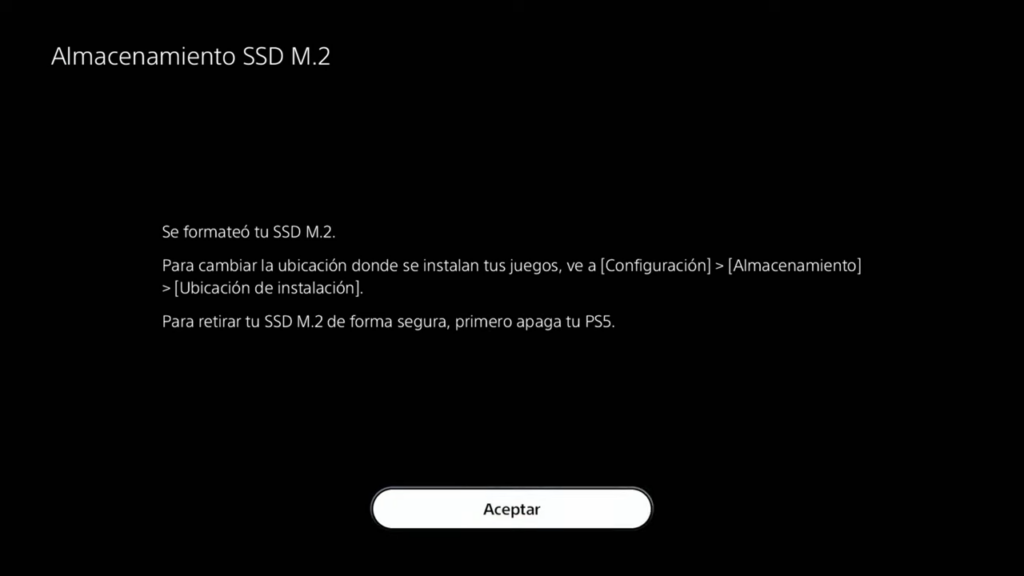 tu PS5 Slim debería reconocer el nuevo almacenamiento