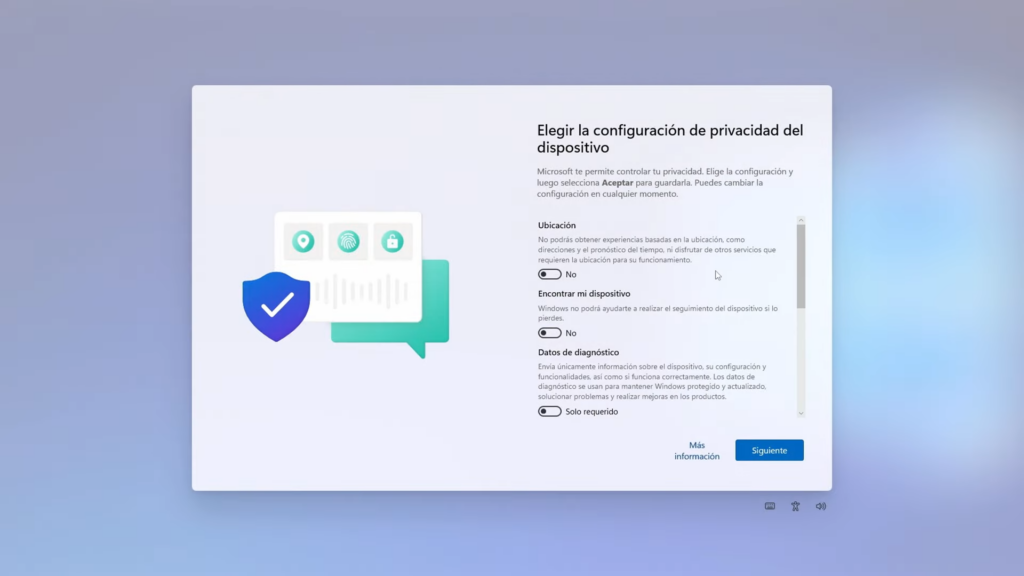 configura las opciones de privacidad