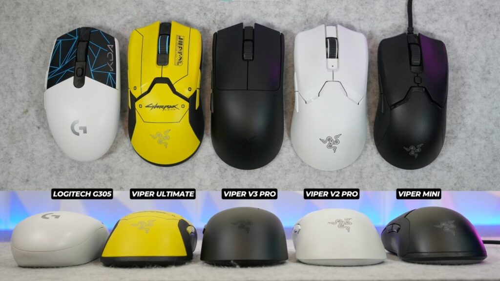 medidas de diferentes mouse razer viper 2024