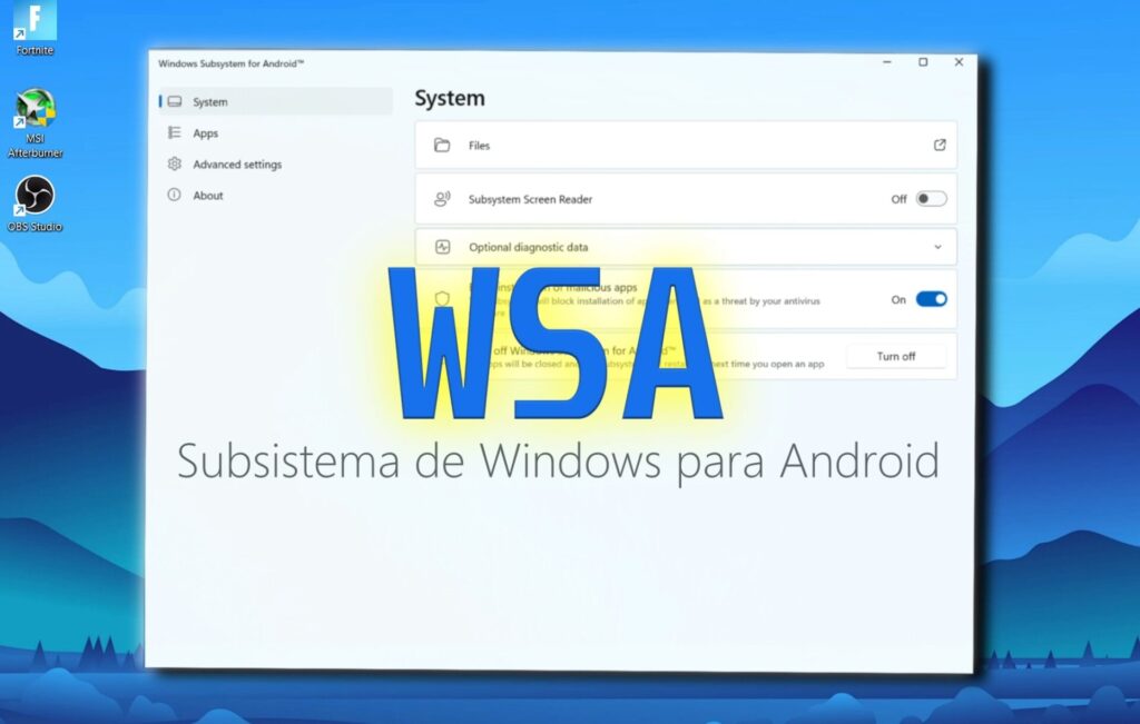 subsitema de windows para android