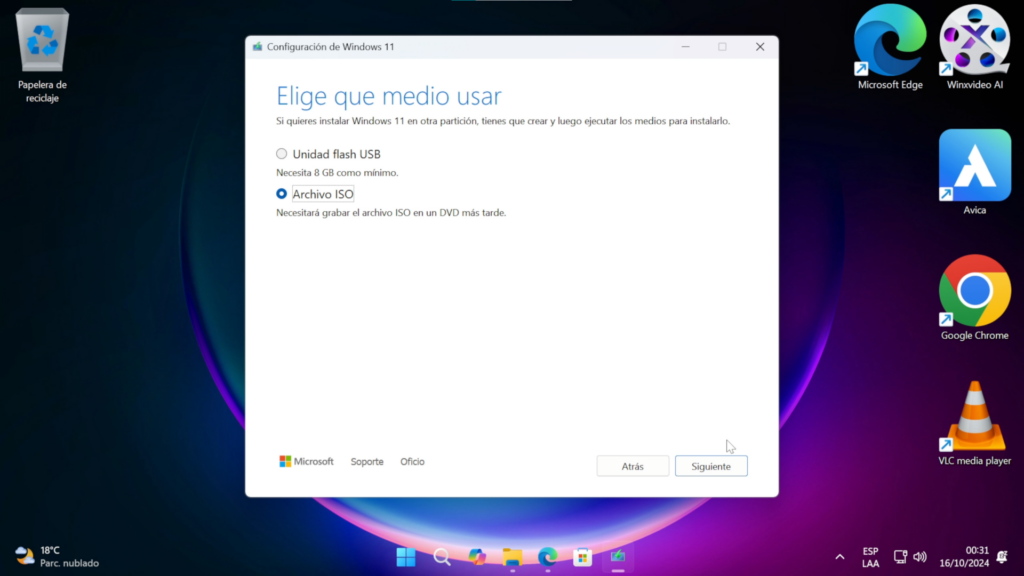 Herramienta de Creación de Medios de Windows 11