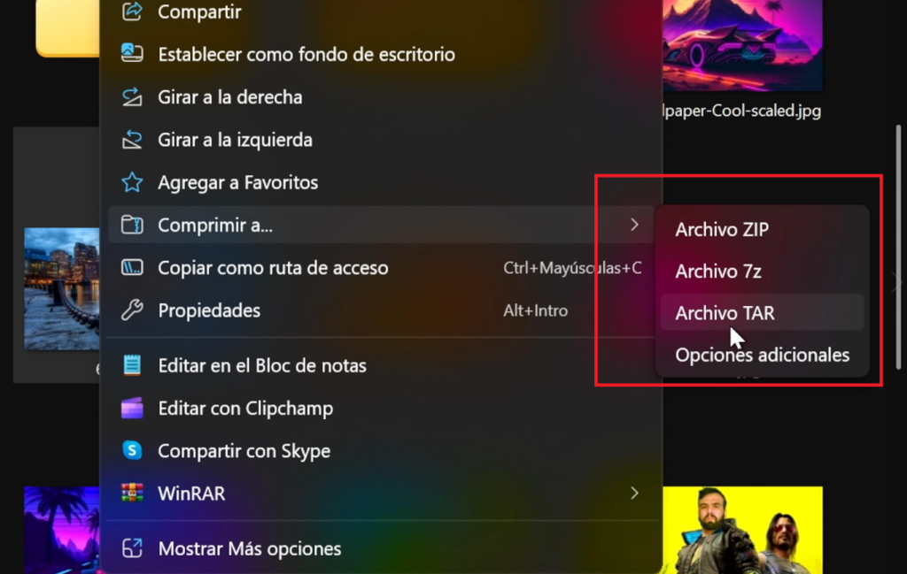 Nuevas Opciones de Compresión de Archivos 24H2  Windows 11