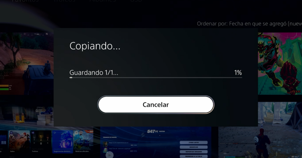 transferir archivos desde consola ps5 a USB sin problemas