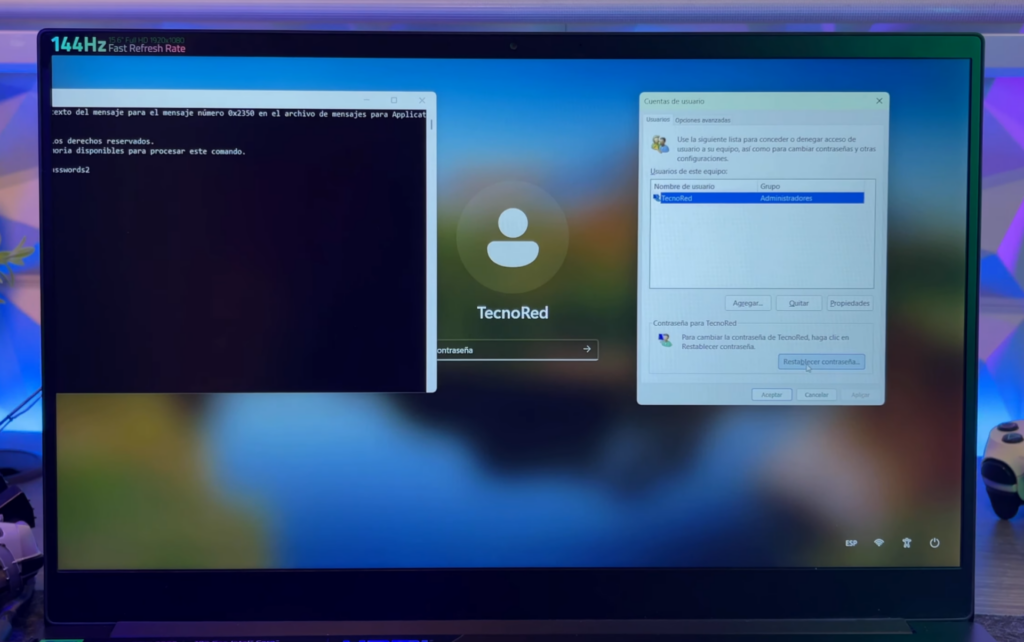 Restablece la Contraseña desde inicio de Windows 11 24h2