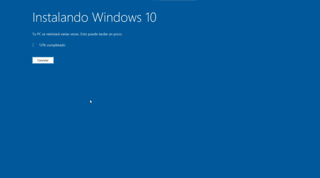 Inicia la Instalación de Windows 10