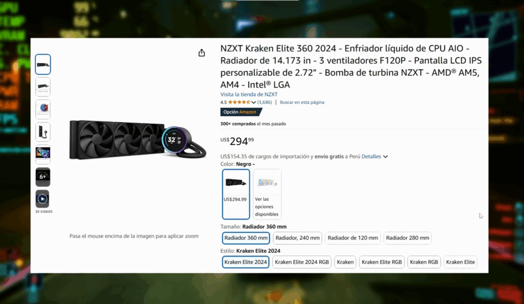 NZXT Kraken Elite 360 V2 - Precio
