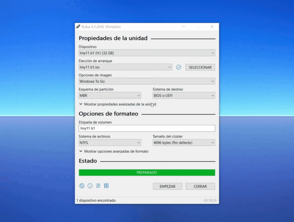 Windows Tiny11 rufus