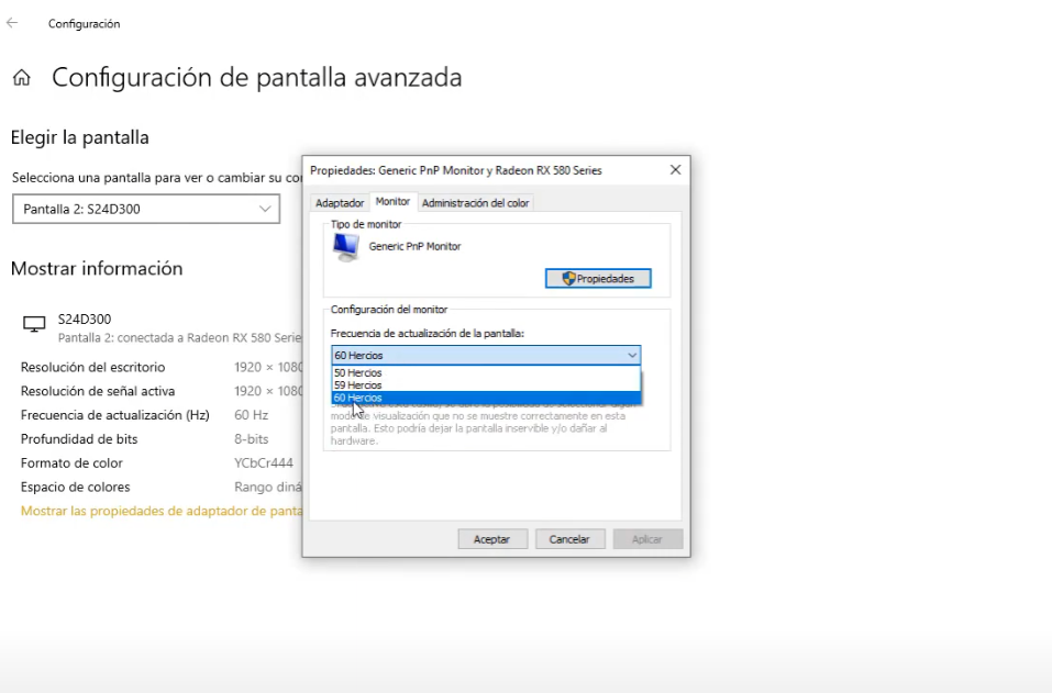 Cómo saber la frecuencia actual de tu monitor