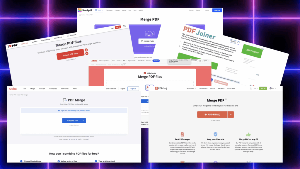 Ventajas de este método en comparación de las opciones online para unir pdf