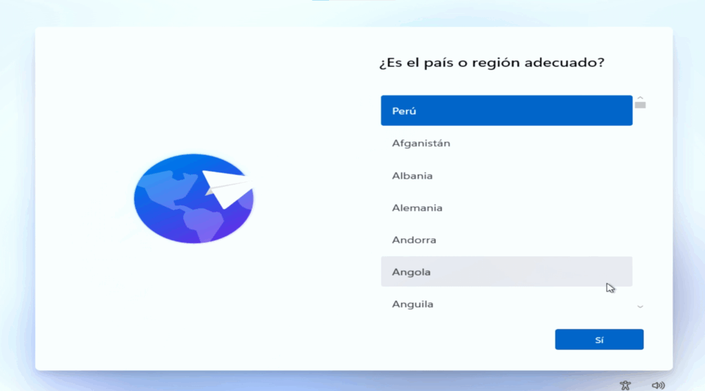 Configuración inicial de Windows 11