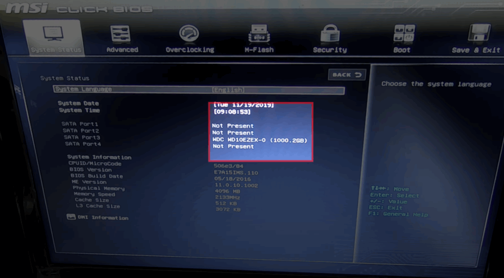 Enciende la PC y vuelve a entrar a la BIOS