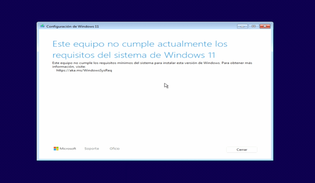 Solución definitiva: Este equipo no cumple los requisitos del sistema de Windows 11