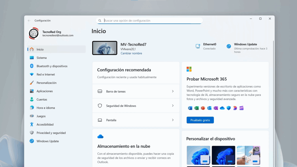 Cambios Visuales en Configuración