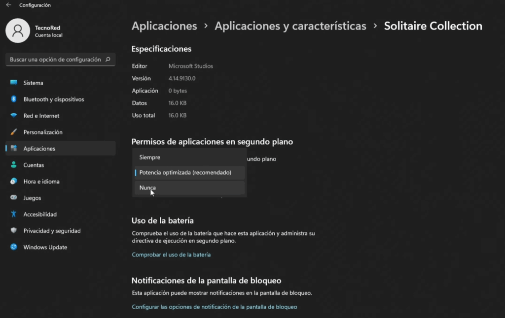 Cómo desactivar aplicaciones en segundo plano en Windows 11