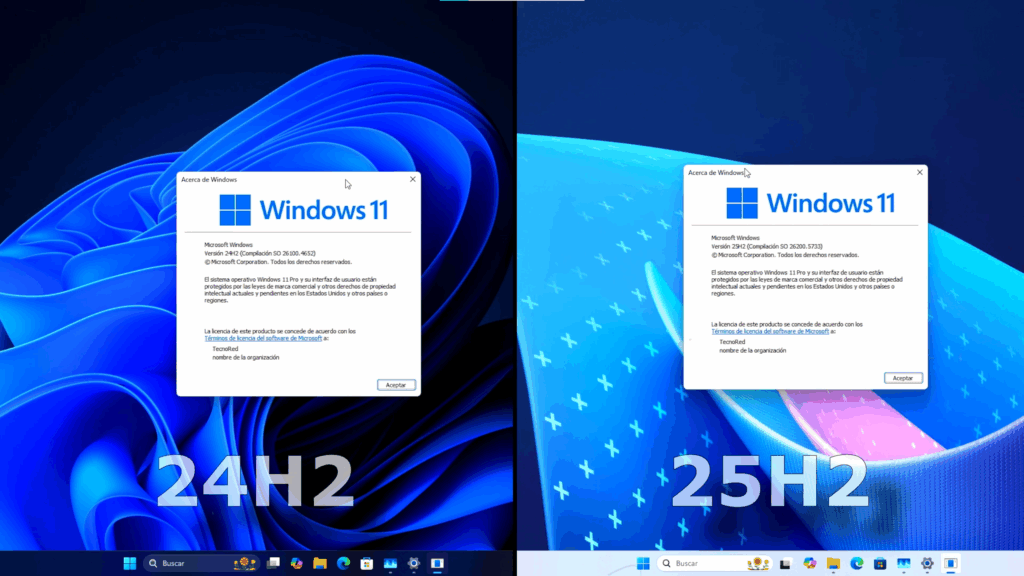 Windows 11 24H2 vs Windows 11 25H2