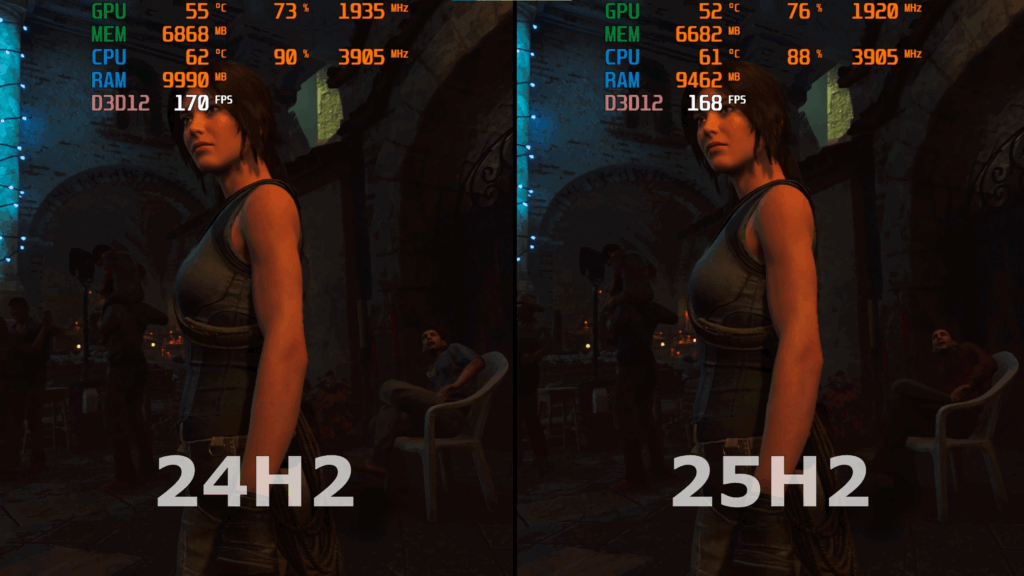 Shadow of the Tomb Raider 25h2 vs 24h2