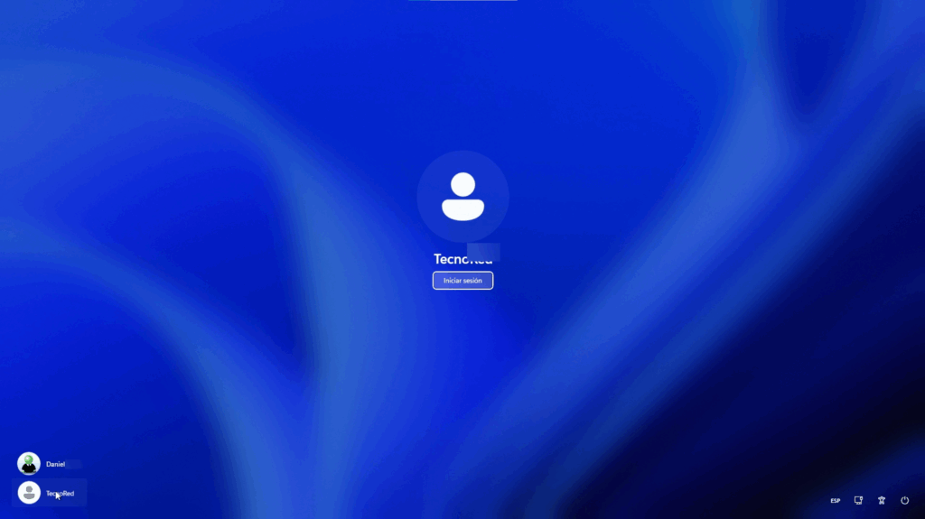 Cierra sesión de la cuenta online y entra con la cuenta local.