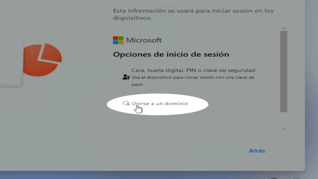 Método 1: Unirse a un dominio (aún con conexión a Internet)