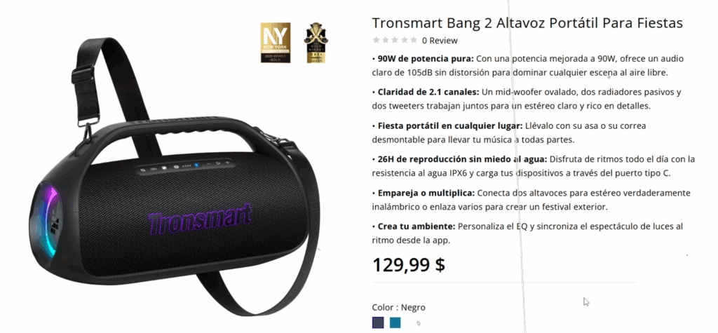 Precio y disponibilidad