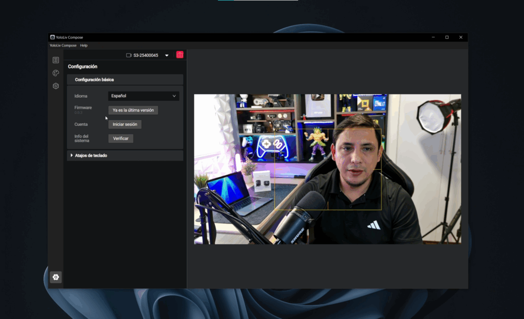 YoloCam S3 software compose