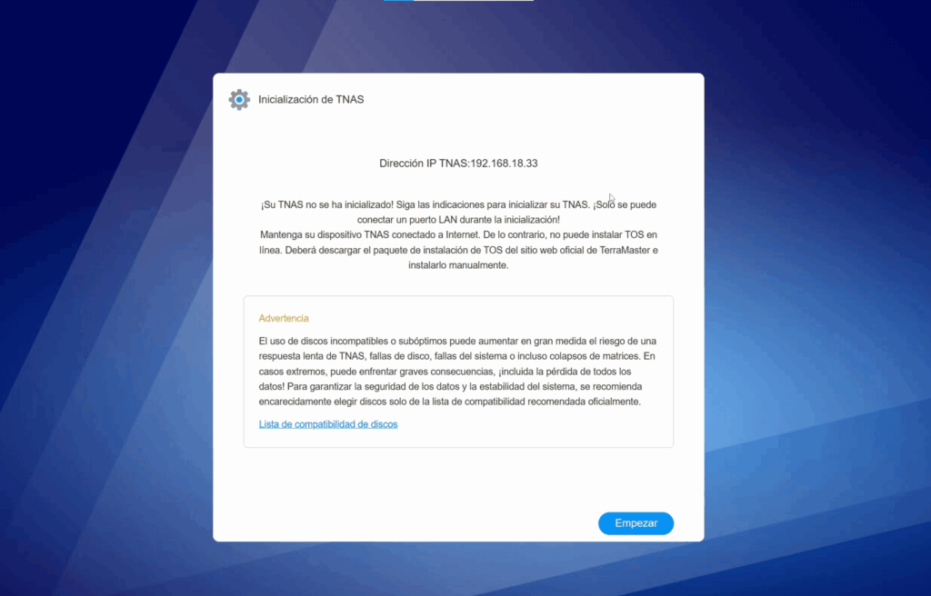 Instalación rápida