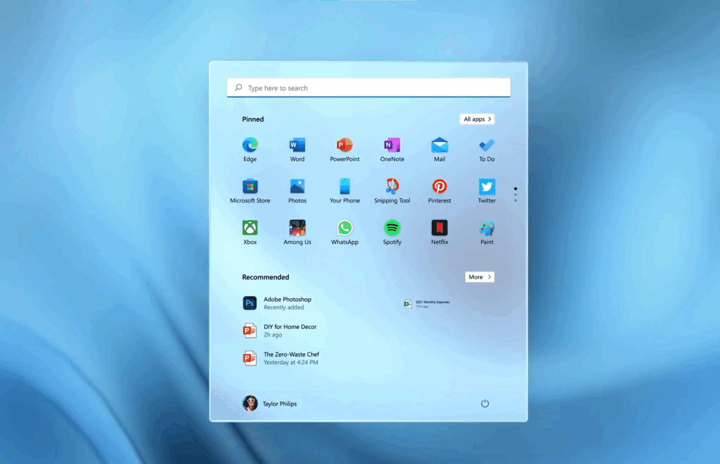 Desactiva las Recomendaciones del Menú de Inicio
