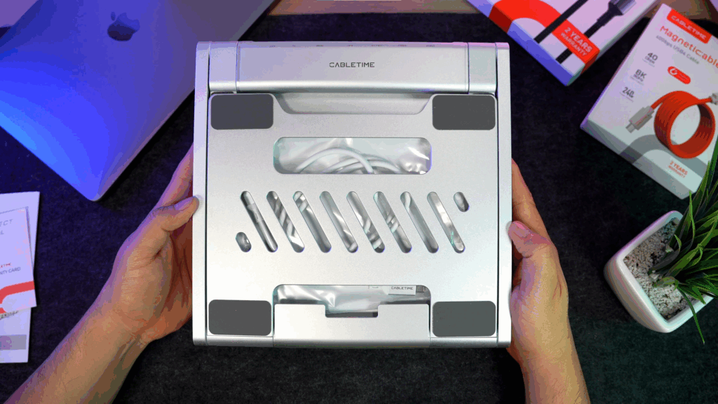 soporte cabletime para laptop material de construcción