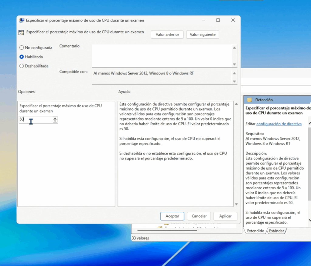 Reduce el uso de CPU de Windows Defender