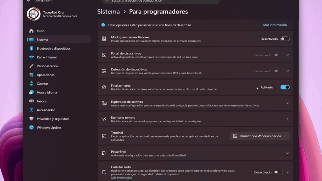 Finalizar tareas desde el clic derecho