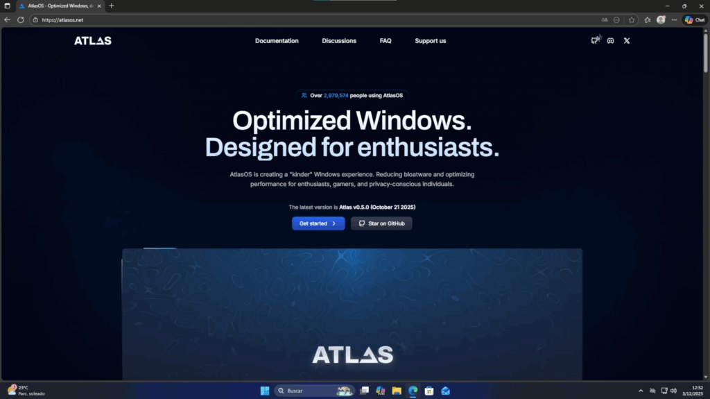 Cómo descargar AtlasOS desde su página oficial