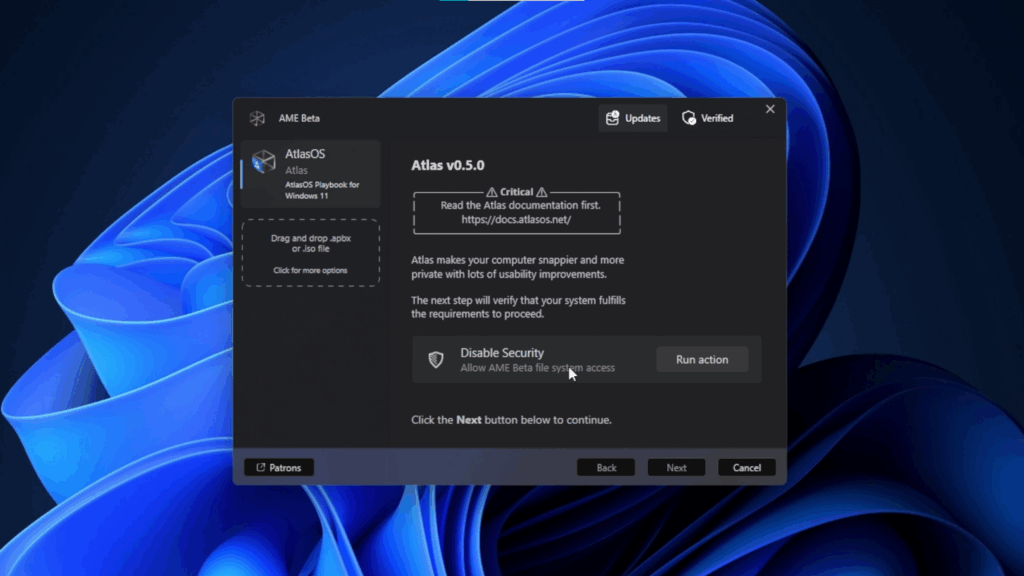 Selecciona el archivo Playbook