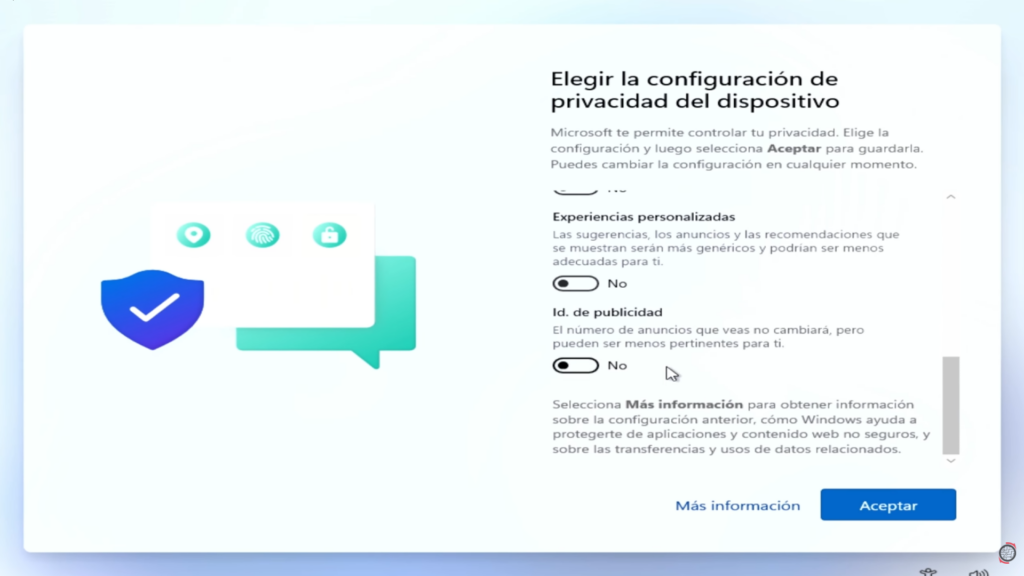 Configuración inicial del sistema