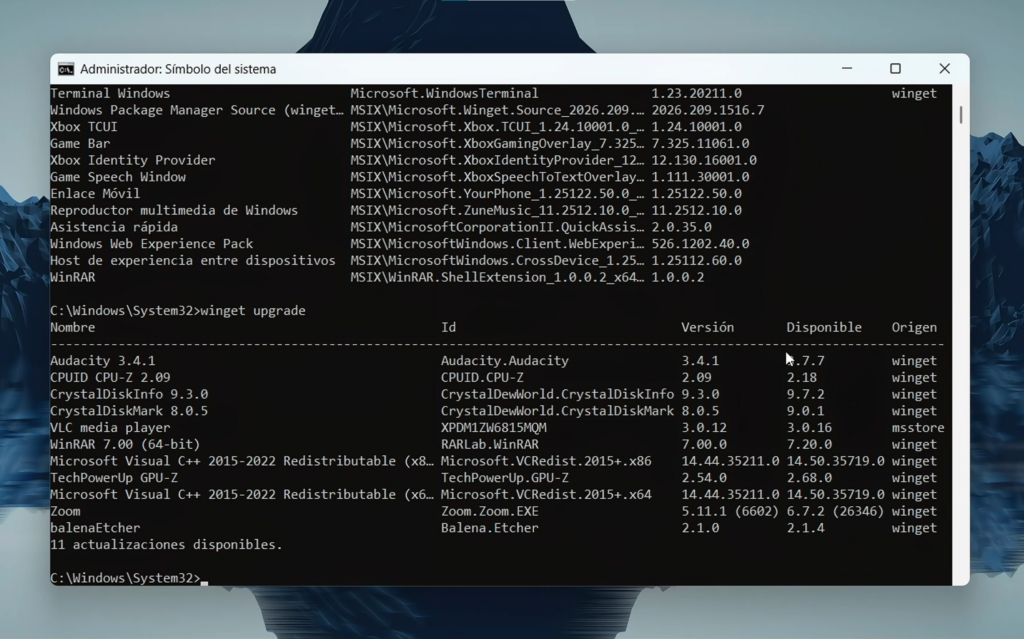 Cómo ver qué programas tienen actualizaciones disponibles
