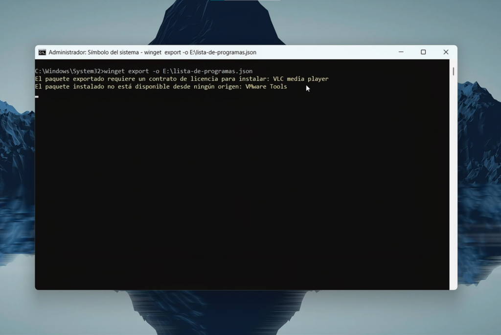 El truco más potente: exportar tu lista de programas
