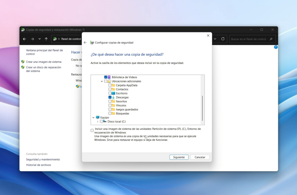 Qué carpetas deberías respaldar