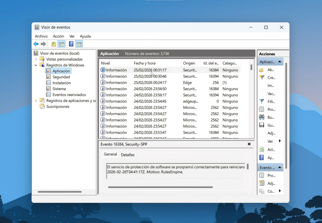 Visor de eventos: encontrar errores “misteriosos”