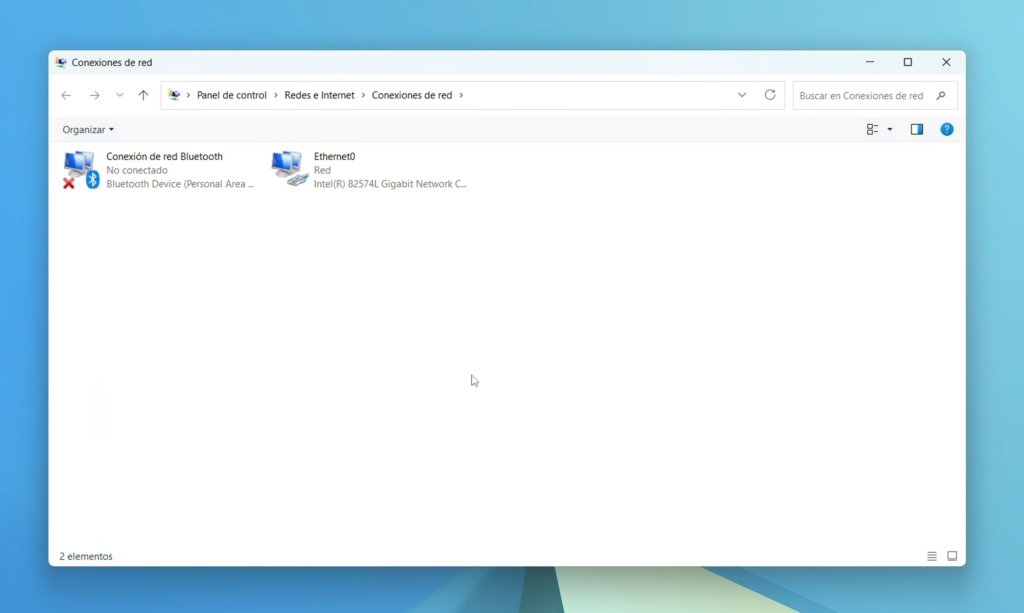 Conexiones de red: Wi-Fi / Ethernet en 1 clic