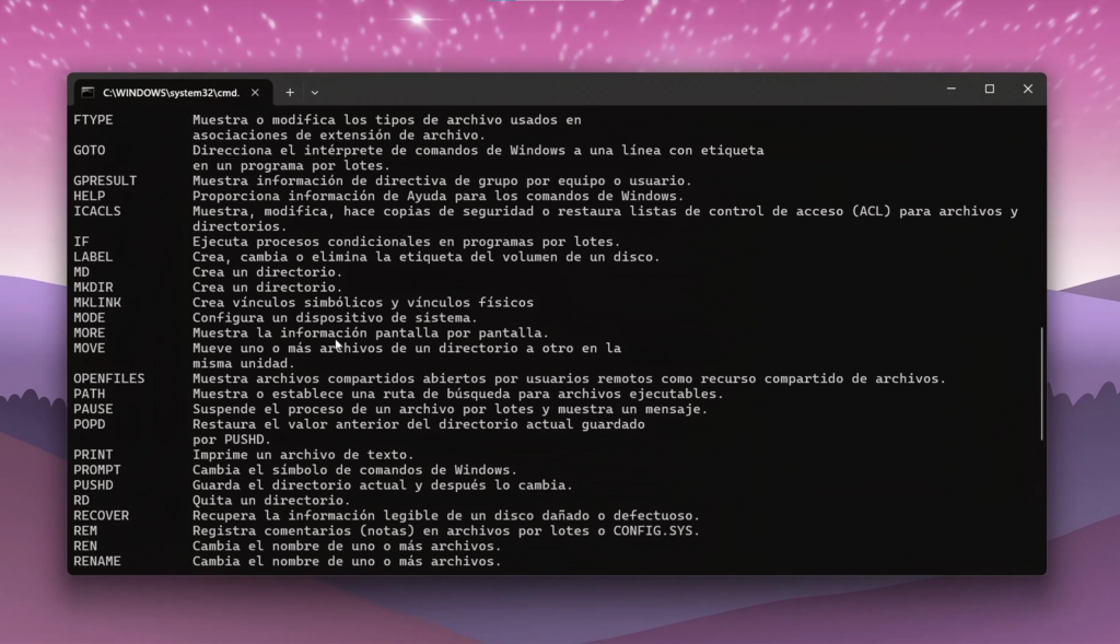 CMD: la consola clásica de Windows